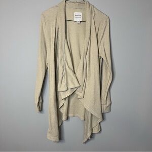 New York Laundry Cream Open Front Cardigan Sweater